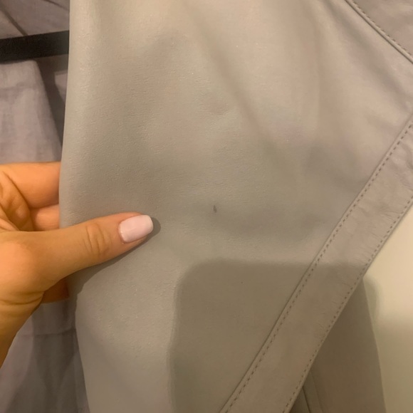 BCBG size S grey leather jacket - Picture 4 of 8